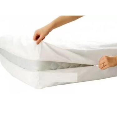 Imagem de Protetor Impermeável Colchão Solteiro COM ZÍPER 20cm de altura - Nura
