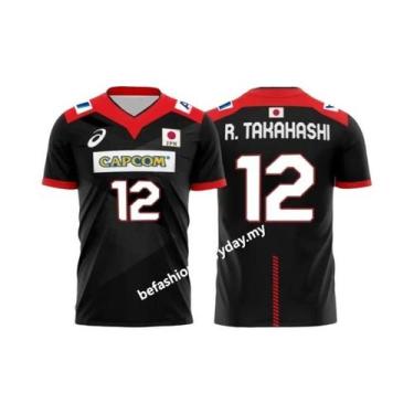 Imagem de Camisa De Vôlei Japonesa Unissex De Grandes Dimensões R Takahashi No 2