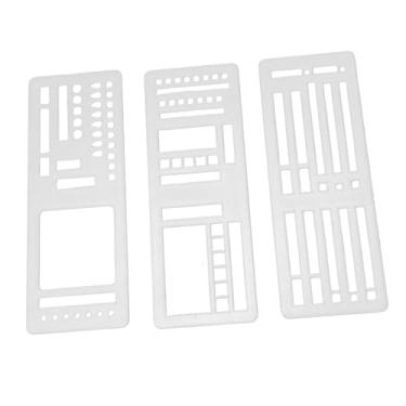 Imagem de Vaveren 3x Estênceis de Planejador Desenho Modelo Linhas Selos de Planejador Banners Artesanais 5,43x2 polegadas para Papel Cartão Letras Escrita, Style B