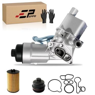 Imagem de Caixa de filtro de alumínio do refrigerador de óleo do motor compatível com Chevy Cruze 2011-2021, 2012-2020 Sonic, 2015-2021 Trax, Buick Encore 1.4L Turbo 2013-2021 - Substitui 918-428, 55566784