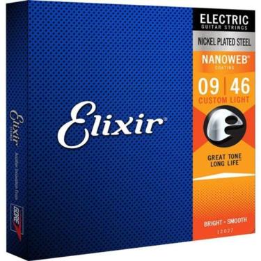 Imagem de Encordoamento Para Guitarra .009 Nanoweb 12027 Custom Light Elixir [f002]