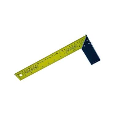 Imagem de Esquadro Inox Amarelo 30cm - Plaster