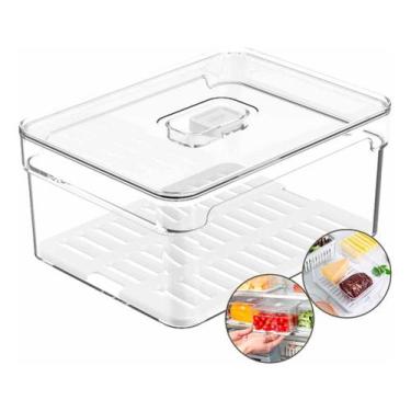 Imagem de Organizador Geladeira Tampa Acrílico 2,2 Litros Natural Ou