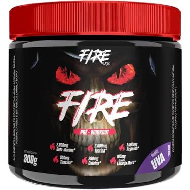 Imagem de Absolut Nutrition, Pré-treino complementado com Beta-alanina, Arginina, Taurina, e Cafeína, Sabor uva, Fire, 300 gramas