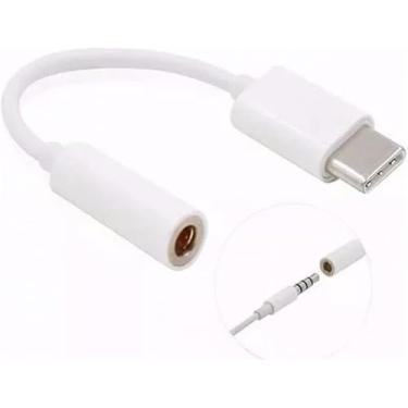 Imagem de Cabo Adaptador P2 para USB Tipo C Conversor de Áudio Digital 3.5mm para Tipo-C Compatível com Fones de Ouvido com Microfone, Headset Estéreo, Celulares Android ios Porta USB-C-Com Chip DAC. (1pç)