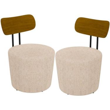 Imagem de Kit 02 Poltronas Para Sala De Estar Decorativa Base Fixa Luara M03 Lin