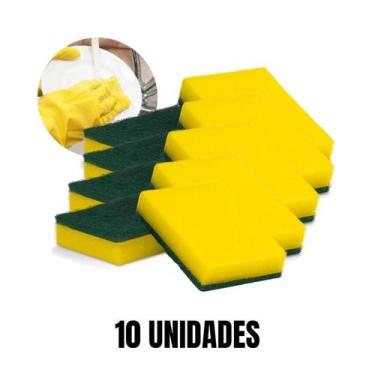 Imagem de Kit 10 Esponjas De Cozinha Bucha De Lavar Louça Econômica - Perfect Pr