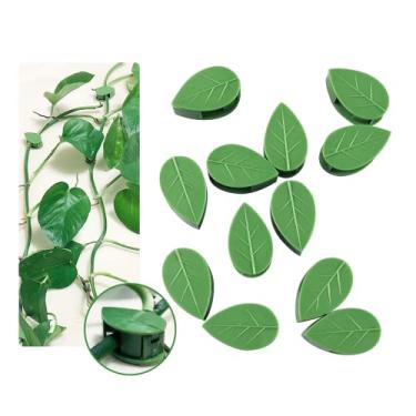 Imagem de Clipes de parede para escalada de plantas, 40 peças, suporte de plantas de jardim, clipe de encadernação invisível para parede, clipes autoadesivos para tração de videira para decoração interna e externa