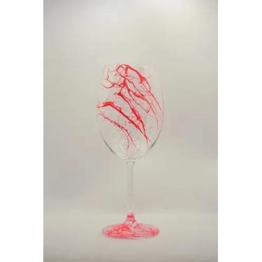 Imagem de Taças De Cristal Para Vinho Conjunto de Taças Personalizada Splash Neon 500ml Kit Com 4 Peças - Cor Rosa