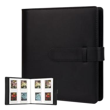 Imagem de Álbum de Fotos Autocolante 256 Páginas, Album Fotos - Capa em Couro Sintético e Páginas em PVC, Compatível com Instax Mini 12/11/9/8, 3 pol (7.6 cm) (preto)