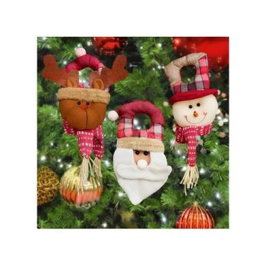 Imagem de Kit 12 Enfeites De Porta Decoração Natal Feltro Pendente - Gici Christ