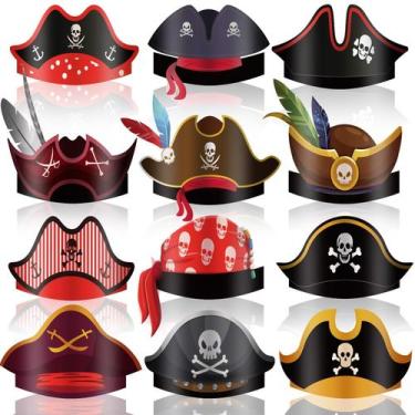 Imagem de Acessórios para festas piratas Funtery Pirate Hat Kids 48 unidades