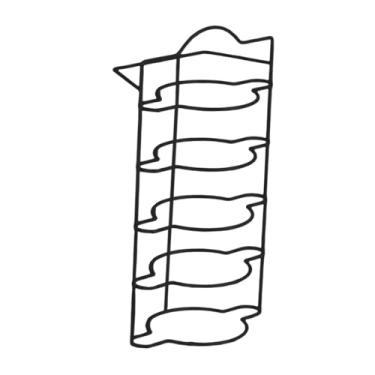 Imagem de IEUDNS Prateleiras expansíveis para, escorredor de pratos para preparação de pratos, organizador versátil para mesa de cozinha e economia de espaço, Preto 5 Camadas