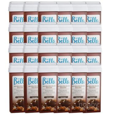 Imagem de Depil Bella Cera Depilatória Roll-on Negra, Kit com 24 Unidades, 100g cada, com Cacau e Óleo de Amêndoas