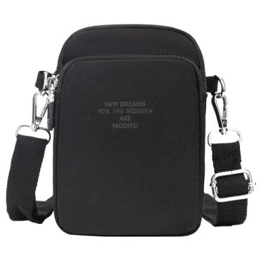 Imagem de JANKS Pequena bolsa transversal feminina mini bolsa de celular bolsa de viagem bolsa carteira bolsas ajustáveis sobre a alça de ombro, 03 Preto, Small