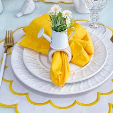 Imagem de Porta Guardanapo Regador Floral - Decor Madame Blue, Amarelo