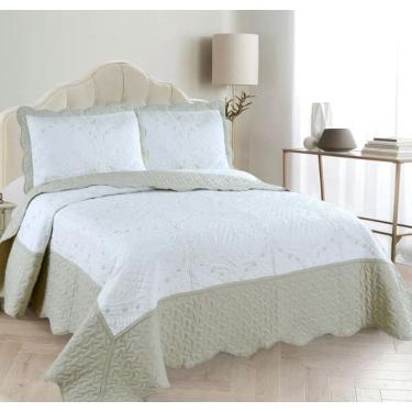 Imagem de Kit Colcha Casal Maison 2,20m x 2,40m com 3 Peças - Rozac - Bege