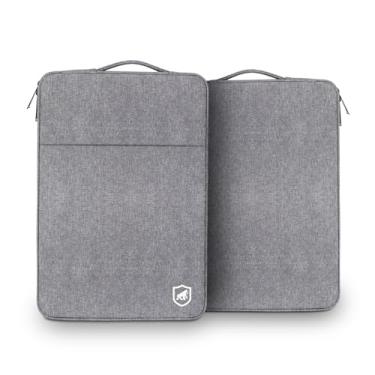 Imagem de Gshield Capa Case para Notebook Aveludada com Alça e Bolso Externo com Zíper, Survivor (Cinza, 14-15,6" Polegadas - 28x38 cm)