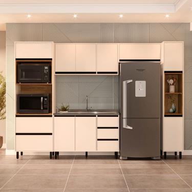 Imagem de Cozinha Compacta 5 Peças 250031 Sem Tampo Koya Creme Politorno Móveis