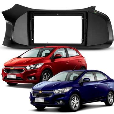 Imagem de Moldura 9 Polegadas Onix/Joy/Prisma G2 2012 2013 2014 2015 2016 2017 2