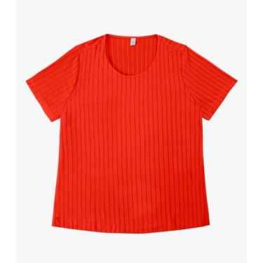 Imagem de Blusa Malha Delicate Plus Infinita Cor Vermelho, Plus G2, Vermelho