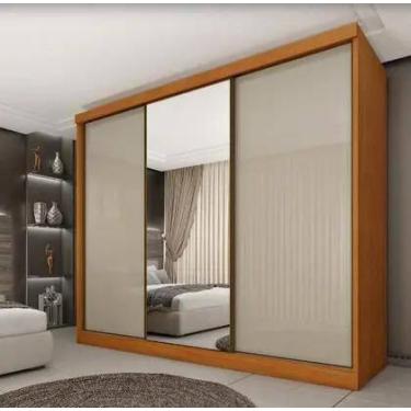 Imagem de Guarda Roupa 3 Portas Monte Carlo Com Espelho Tcil Móveis Cinamomo Off