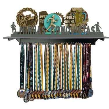 Imagem de Porta Medalhas e Troféus de Parede Futebol Kids Masculino 60cm Comprimento Preto