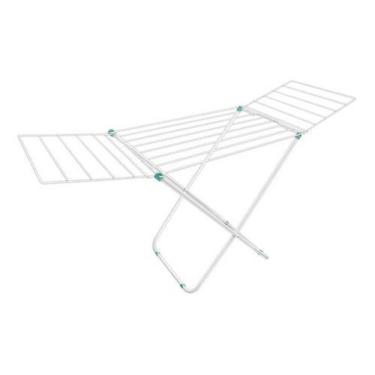 Imagem de Varal De Chão Com Aba Retrátil Napoles Aço Cor Branco Suporta 11 Kg Se