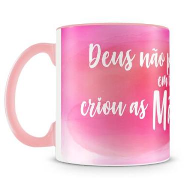 Imagem de Caneca Personalizada Deus Criou as Mães - Porcelana Brilhante 325ml - 