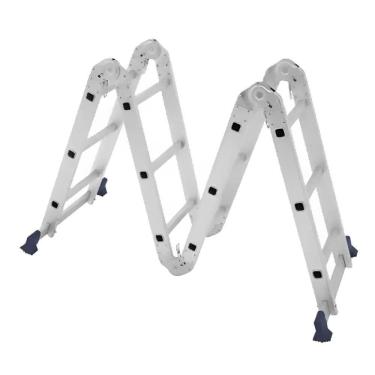 Imagem de Escada de Alumínio Articulada 4x3 12 Degraus EVALD