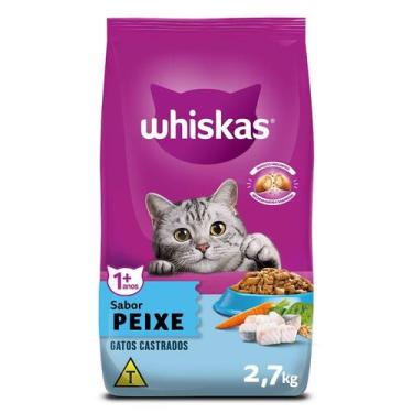 Imagem de Ração para Gato Castrado Whiskas Sabor Peixe 2,7kg