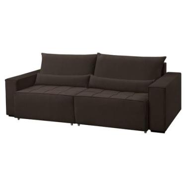 Imagem de Sofa 4 Lugares 2,40m Retrátil e Reclinável Nepal - COLISEU, Marrom