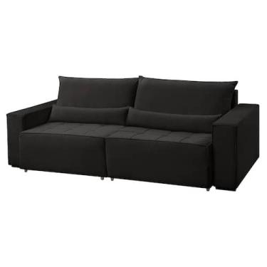 Imagem de Sofa 4 Lugares 2,60m Retrátil e Reclinável Nepal - COLISEU, Preto