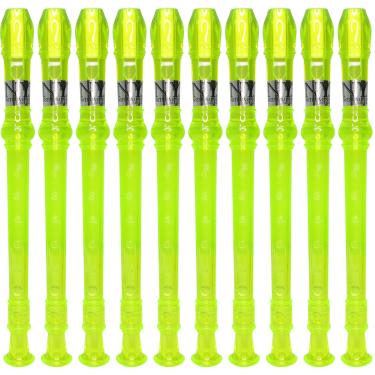 Imagem de Kit 25 Flautas Doce Germânica Verde Translucida FL 20G G NY