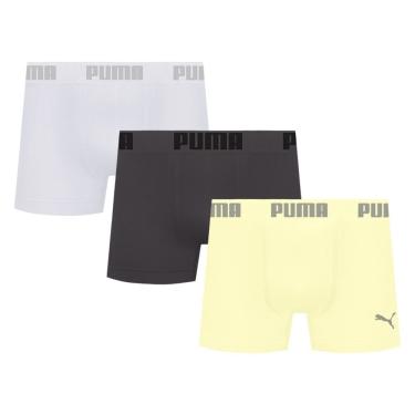 Imagem de Kit 3 Cuecas Puma Boxer Sem Costura Masculina