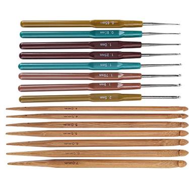 Imagem de Conjunto de crochê Versátil Com Alças de Fácil Aderência para tricô de Renda Fina e crochê Sem Costura