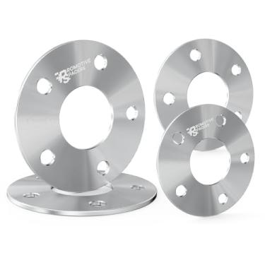 Imagem de Espaçadores de roda 5 x 4,75 5 mm - Espaçadores Hubcentric foscos 5x120 compatíveis com Corvette/Chevy Camaro/S10/ GMC Sonoma/Cadillac/Pontiac com furo de cubo de 70,3 mm - sem lábio 4 peças prata