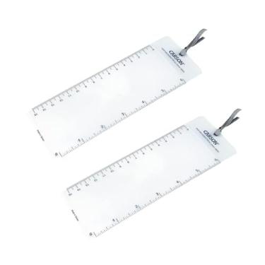 Imagem de Kit 2 Marcador De Página Carson Lente de Aumento 3X E Régua 6 Polegadas 15 Centímetros Livros Leitura Revista Jornal Mapas