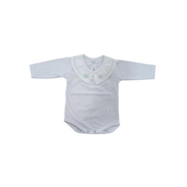 Imagem de Body Infantil Gola Bordada Príncipe e Princesa Manga Longa - Kowak Bab