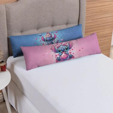 Imagem de Travesseiro De Corpo Infantil 75cm X 20cm Kit 02 Peças Stit