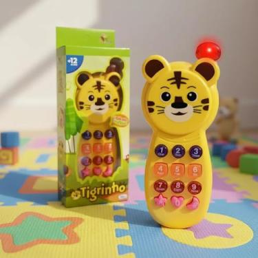 Imagem de Celular Infantil Tigrinho Com Músicas e Luzes Brinquedo Interativo Linha Premium