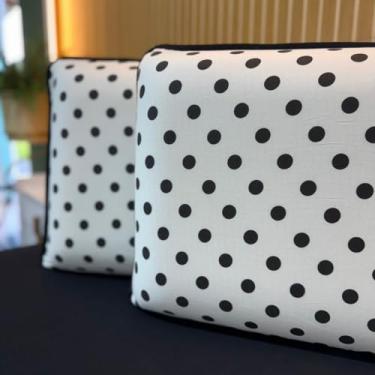 Imagem de Jogo de Lençol Cama 3 e 2 Peças Estamapados 100% Algodão com Elástico e Toque Macio (Casal, Poá)