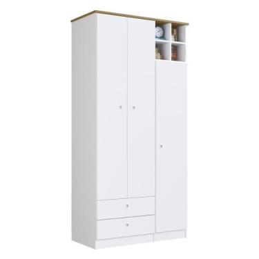 Imagem de Guarda-roupas Infantil 3 Portas E 2 Gavetas Cr35095 Branco - MULTIMOVE