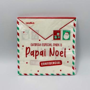 Imagem de Guardanapo de Papel Carta Noel 33x33cm (20 unidades)  Cromus