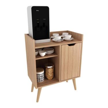 Imagem de Balcão Cozinha Retrô Com 1 Porta E Prateleiras Multimóveis Cr20100 Amêndoa Amêndoa