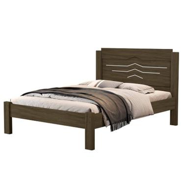 Imagem de Cama Sofia Casal Castanho/Off White – VJ Móveis