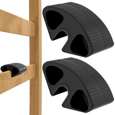 Imagem de Kbiykuy Almofadas de pé para cama de dormitório, pacote com 2, capas de borracha antiderrapantes para escada de cama de sótão, suporte de pé sem dor, aderência antiderrapante durável para dormitórios