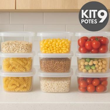 Imagem de Kit Potes Marmita 520ml Vai ao Microondas - Ideal Lancheira, Organizaç
