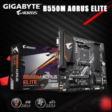 Imagem de Placa Mae Gigabyte B550M Aorus Elite AM4