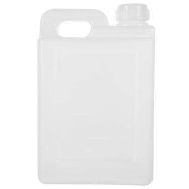 Imagem de FUNOMOCYA Chemical Jugs Recipiente líquido plano de plástico resistente de 1L com tampa Jarros de água para adesivos, armazenamento de óleo e água
